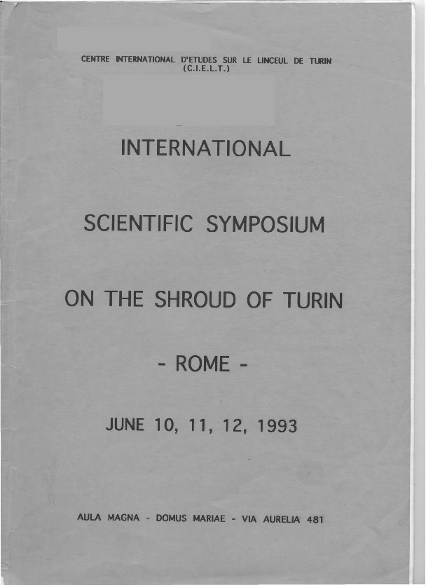 Programme du Symposium Scientifique International de Rome - juin 1993